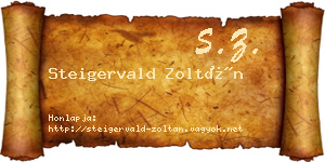 Steigervald Zoltán névjegykártya