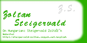 zoltan steigervald business card